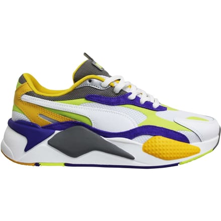 Puma RS-X3 Level Up Wit Leer Laag Lace Up Heren Hardlooptrainers 373169 01