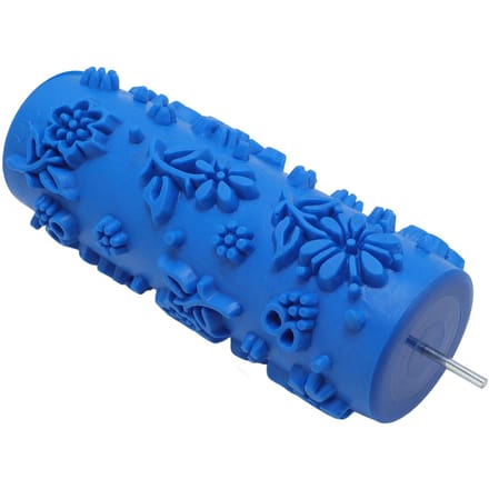 5 inch Verfroller Kunst Embossing Textuur Rubber Roller voor Huis Meubels Schilderen Muurdecoratie blue
