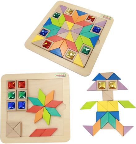 Masterkidz Montessori Tangram kleur- en vormleermozaïekpuzzel - UNI