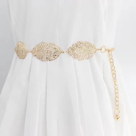 Bruidsriem In Blad Vorm | Riem | Ceintuur Dames | Bruiloft Accessoires | Goud
