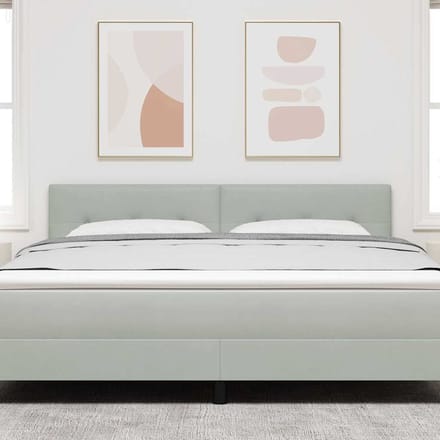 vidaXL - Hoofdbord - Lichtgrijs - 180 - cm - Fluweel
