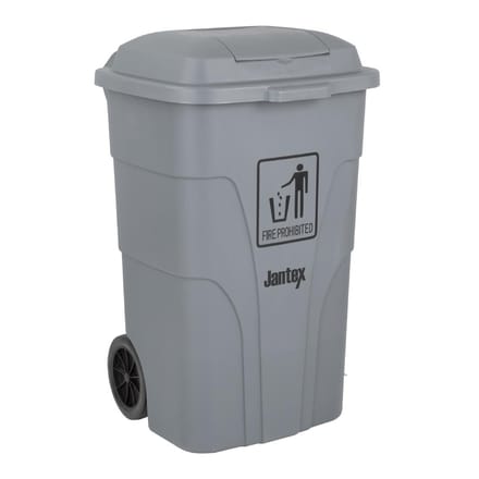 Jantex 120L container Met Voetpedaal Grijs