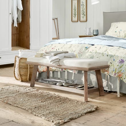 LOBERON Bankje Abington bruin/crème