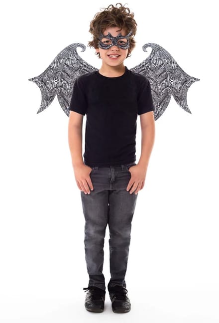 Little Adventures - Zwarte draak - Vleugels & masker set