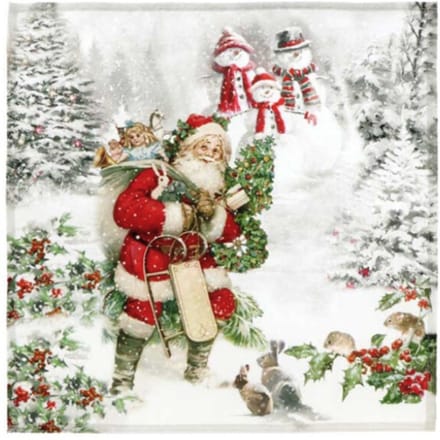 Kerst Kerstmis Christmas Noël Servetten Filip 40x40cm dessin 1 Verpakt per 1 stuks