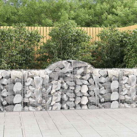 vidaXL - Schanskorven - 25 - st - gewelfd - 200x50x80/100 - cm - ijzer