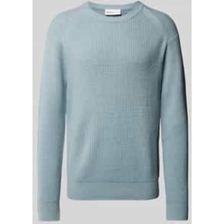 Regular fit gebreide pullover met wol en structuurmotief