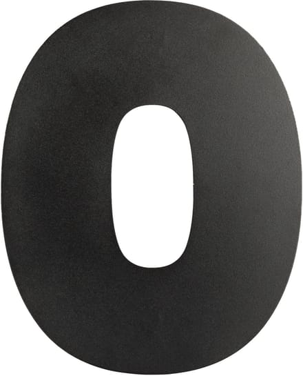Wovar Huisnummer Zwart 15 cm Nummer 0 | Per Stuk