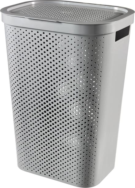 Curver Infinity Recycled Dots Wasmand met deksel - 60L - Grijs