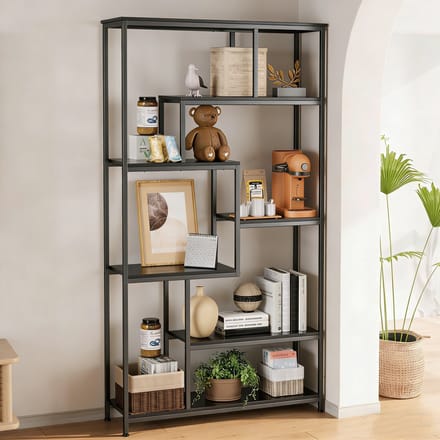 Bealife FS13 Boekenkast - 5 Planken - 98 x 30 x 180 cm - Zwart