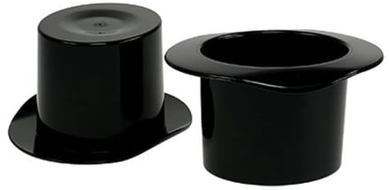 Decoratieve cilinder zwart, Oudjaarsavond, hoed als plantenbak H5,5cm