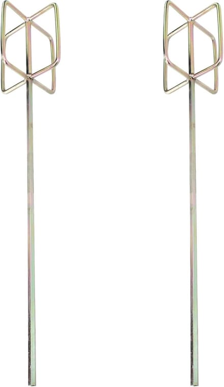 Verf en Mortel Mixer - Boor Mixer - Mengen van Materialen - Set van 2 - 49 cm Lengte - Goud