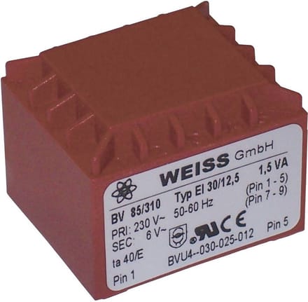Weiss Elektrotechnik 85/315 Printtransformator 1 x 230 V 1 x 24 V/AC 1.50 VA 63 mA