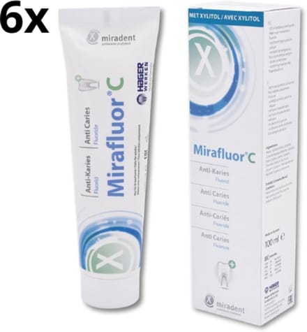 Miradent Tandpasta Mirafluor C - 6 x 100 ml - Voordeelverpakking