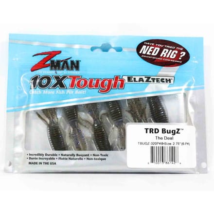 Zman zacht kunstaas TRD Bugz 2,75 inch 6/pack De deal (1426) white