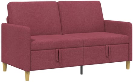vidaXL - Sofa - met - Opbergruimte - Wijnrood - 152 - x - 78 - x - 87 - cm - Polyester