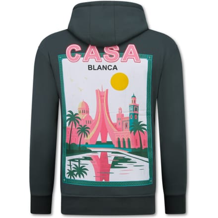 Oversized Hoodie Heren met Capuchon - Casablanca - Dik Geweven - 5992 - Grijs