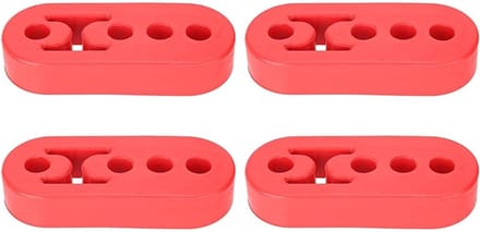 Byshayne- Uitlaathanger Universeel - 4 Stuks - Verstelbare Demperhanger - Polyurethaan - 12mm - Rood