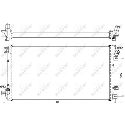 Radiator, motorkoeling NRF 53076