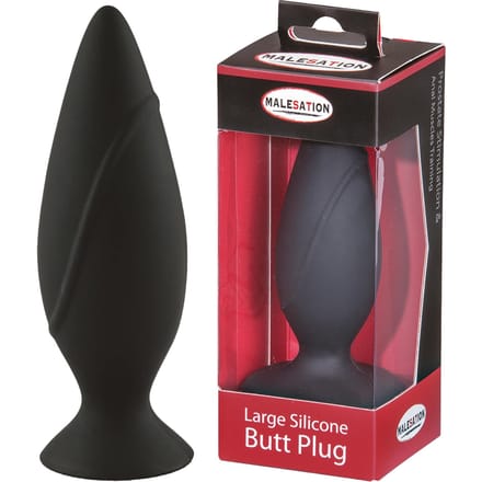 Siliconen Butt Plug Large - Zwart
