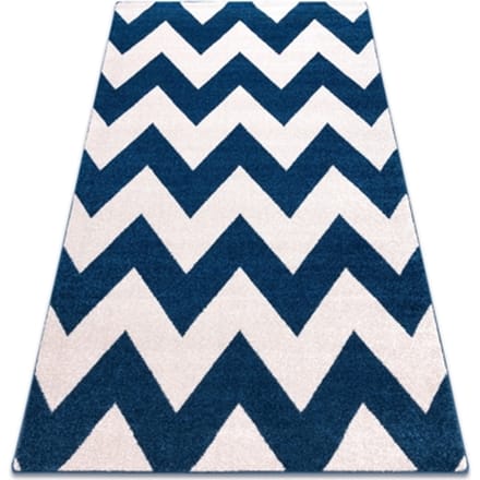 Kleden Rugsx Tapijt SKETCH - FA66 blauw /wit - 140x190 cm