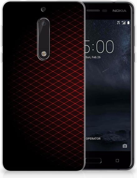 Nokia 5 TPU bumper Geruit Rood