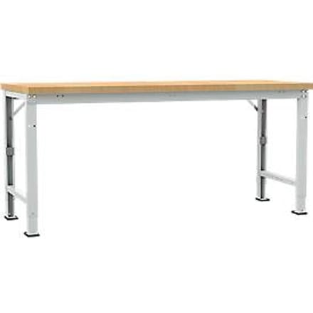 Manuflex werkbank Profi speciaal, tafelblad multiplex, 2000 x 700 mm, lichtgrijs