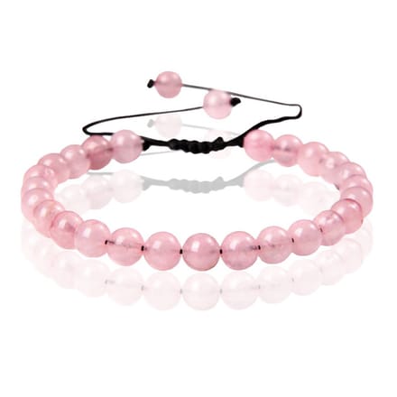 Memphis No.2 Natuursteen Armband Dames - 6mm Pink Quartz