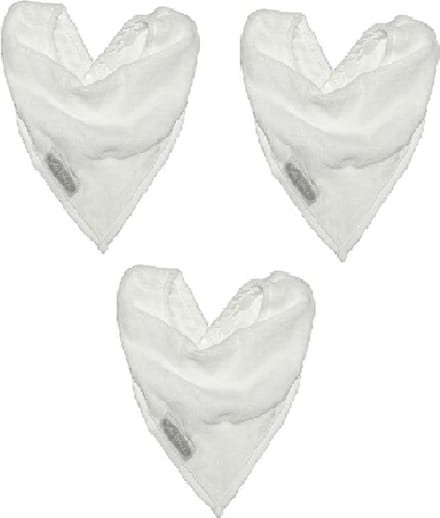 Silly Billyz Towel Bandana Bibs White 3 Stuks