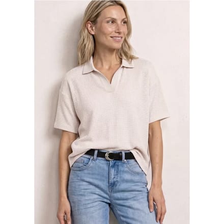 2-in-1 mesh poloshirt met korte mouwen