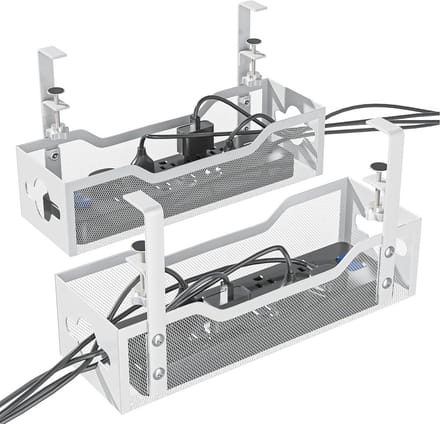 Onder bureau kabelmanagement tray - 2-pack voor een nette werkplek zonder schade