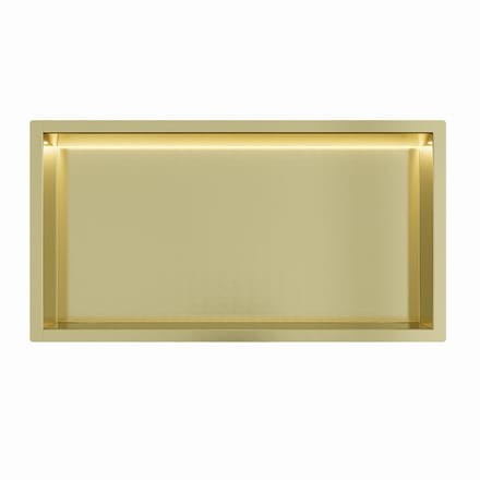 Mat goud RVS Inbouwnis 30x60x7cm met RGB verlichting