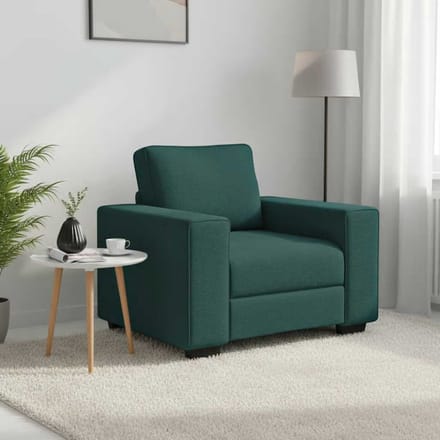 vidaXL - Sofastoel - Donkergroen - 100x77x82 - cm - Stof