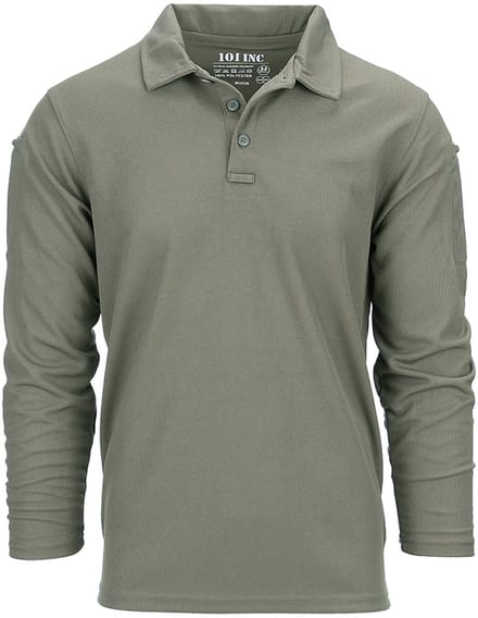 101 INC - Tactical polo Quick Dry long sleeve (kleur: Groen / maat: M)