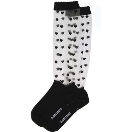 Dr. Martens Sokken - Short Heart Mesh Sock - Black - S-M - zwart