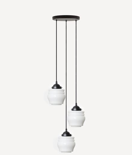 3 lichts hanglamp bloemknop - Art Deco Trade