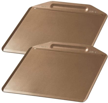 Set van 2 Bakplaten zonder opstaande rand 36 x 33 cm Zenker Mojave Gold