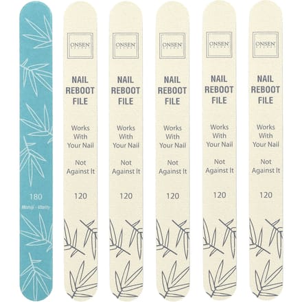 Secret Onsen, Lime de Réinitialisation pour Ongles, 6 Limes gray