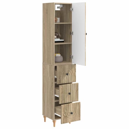 vidaXL - Kast - Set - 2 - st - Bewerkt - hout