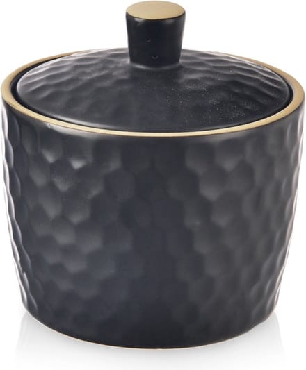 Orion Suikerpot Keramiek - 10 cm - Vaatwasserbestendig - Zwart