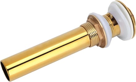 Universele Pop-Up Wastafelplug Goud Zonder Overloop, Anti-Verstopping