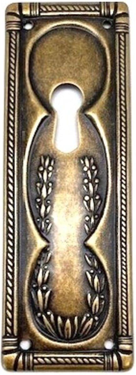 Sleutelplaat Brons antiek verticaal 33x97mm