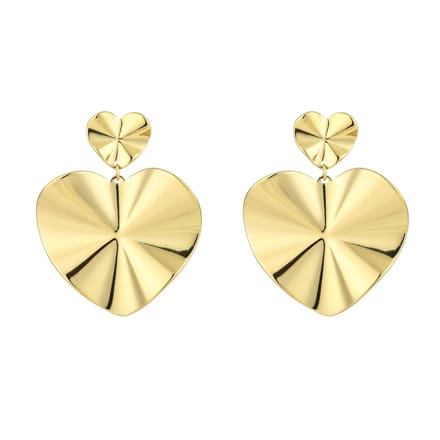 Statement Oorbellen – Goud & Zilver – Hartvormig Design