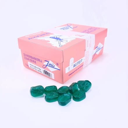 Joris Groene Briketten - Snoep - 1kg - Groen - Eucalyptus - Hard