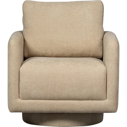 WOOOD Oscar Draaifauteuil - Chenille - Naturel - 64x78x79
