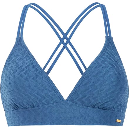 Protest MIXSuperas - Triangel bikini top Dames - Koordsluiting - Uitneembare vulling - Normale pasvorm - Blauw