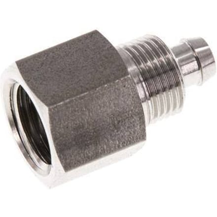8x6 & G1/4'' RVS 1.4571 Rechte Opsteekkoppeling Binnendraad