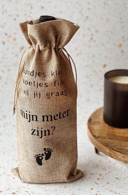 Wijntas “Wil je mijn meter zijn?” – Wijn Cadeauverpakking