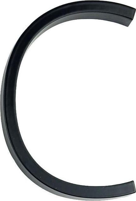 ***Zwart Modern Huisnummer - letter C - Zwevend Huisnummer 125mm - van Heble® ***
