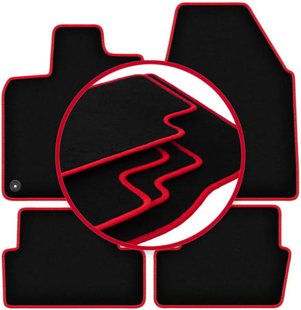 CARLUX-RED automatten voor: Nissan Qashqai I J10 crossover (2006-2013)
